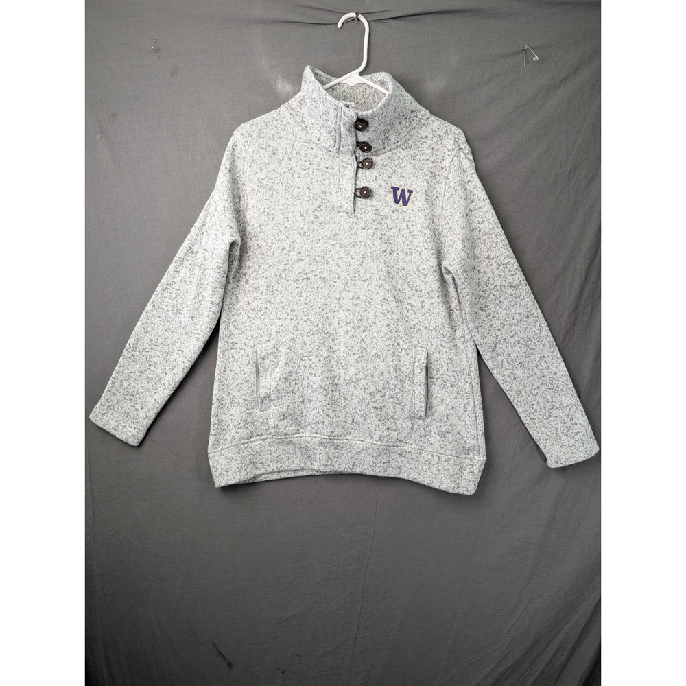 Champion Elite Washington Huskies Pullover Sweater Mens Large Gray Heathered
